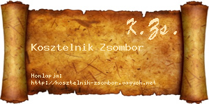 Kosztelnik Zsombor névjegykártya