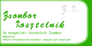 zsombor kosztelnik business card